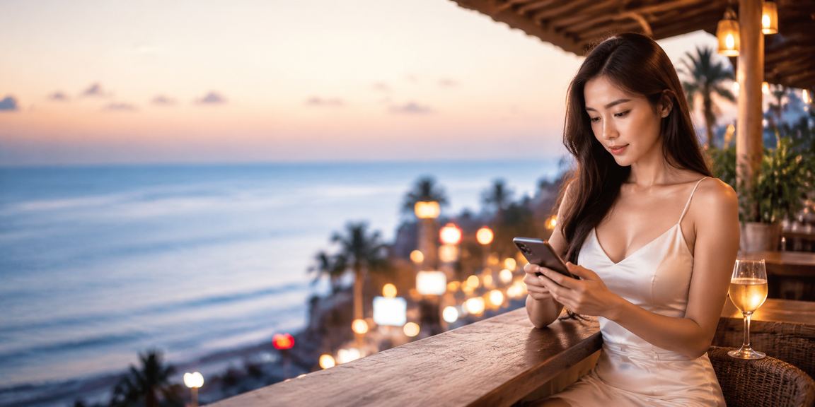 Người dùng đặt cược thể thao cao cấp tại Đà Lạt trong không khí se lạnh